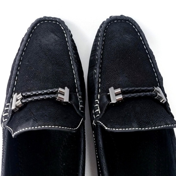 Stacy Adams Mens Black Drivers Shoes Size 8 M - Picture 2 of 8